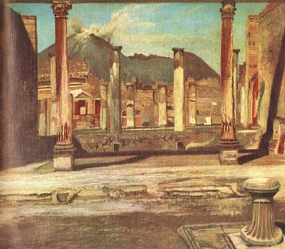 Pompeii House of the Chirurgus with Vesuvius by Tivadar Kosztka Csontvary